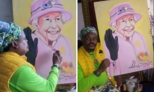 Rasta paints Queen Elizabeth II, seeks donation for flight to her funeral