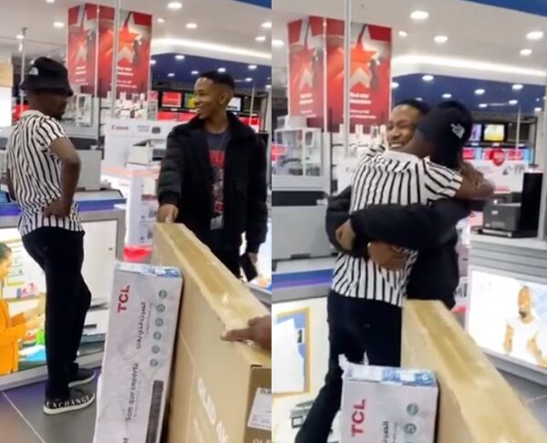 Emotional! Lasizwe surprises his brother Lungile on his birthday (Video)