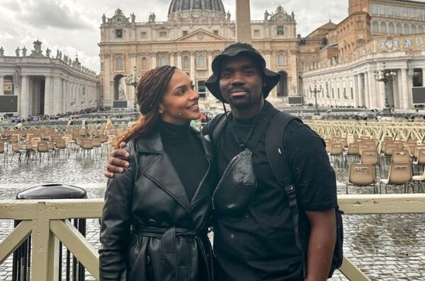 Liesl Laurie and Musa Mthombeni loved up in Rome, Italy (Photos)